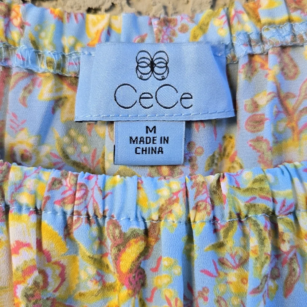 CeCe Spring Floral Ruffle Sleeve Blouse - Picture 6 of 8